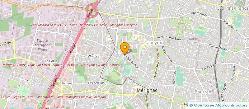 localisation de l'entreprise PESSAC HAUT LEVEQUE à MERIGNAC