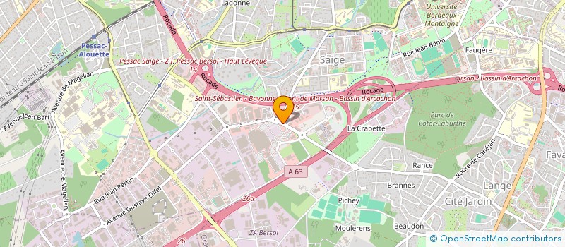 localisation de l'entreprise PESSAC SPORT à PESSAC