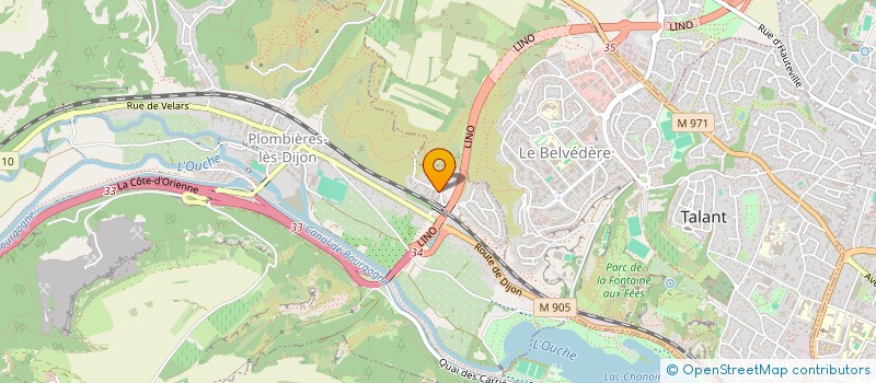 localisation de l'entreprise PESSARD R. & G.  PLOMBIERES-LES-DIJON