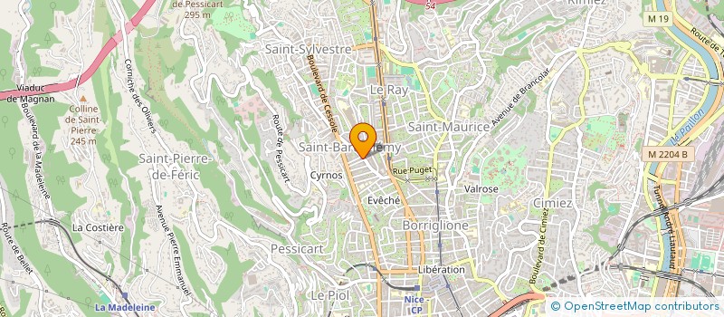 localisation de l'entreprise PESSICART MIRASOL à NICE
