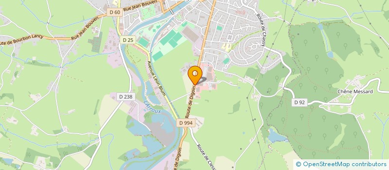 localisation de l'entreprise PESSIN LOCATION  GUEUGNON