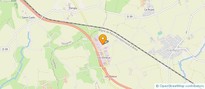 localisation de l'entreprise PESTEL ENERGIES  TREMEUR