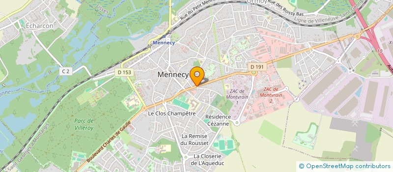 localisation de l'entreprise PET POP TRANS à MENNECY