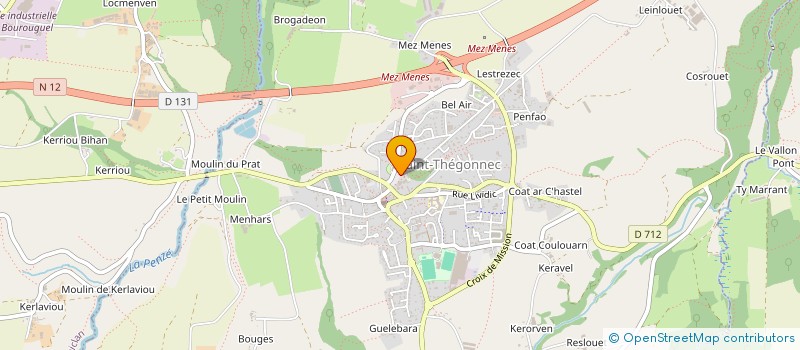 localisation de l'entreprise PETANQ'CLUB SAINT THEGONNEC  SAINT-THEGONNEC LOC-EGUINER