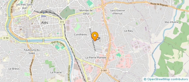 localisation de l'entreprise PETANQUE ALES CEVENNES  ALES