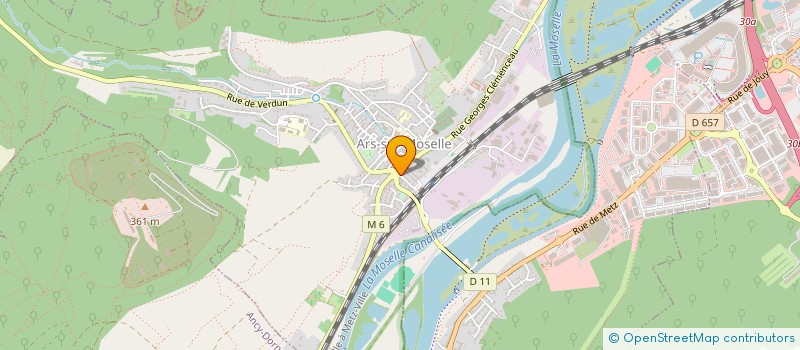 localisation de l'entreprise PETANQUE ARSOISE  ARS-SUR-MOSELLE