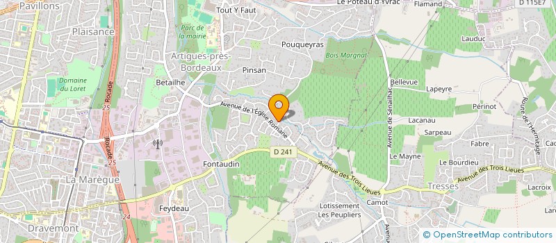 localisation de l'entreprise PETANQUE ARTIGUAISE à ARTIGUES-PRES-BORDEAUX
