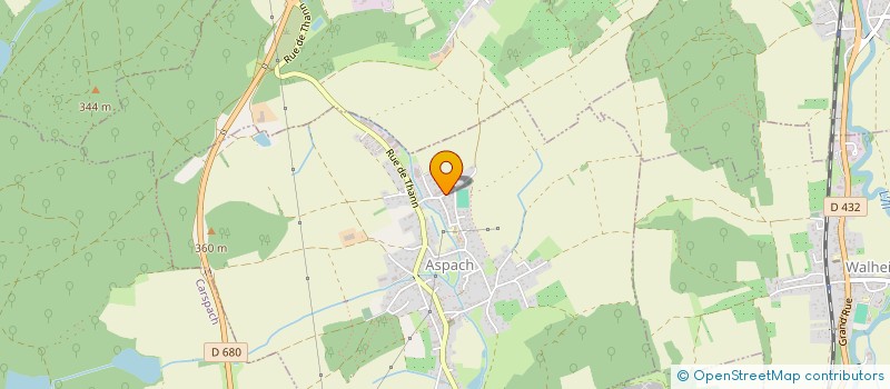 localisation de l'entreprise PETANQUE ASPACH  ASPACH