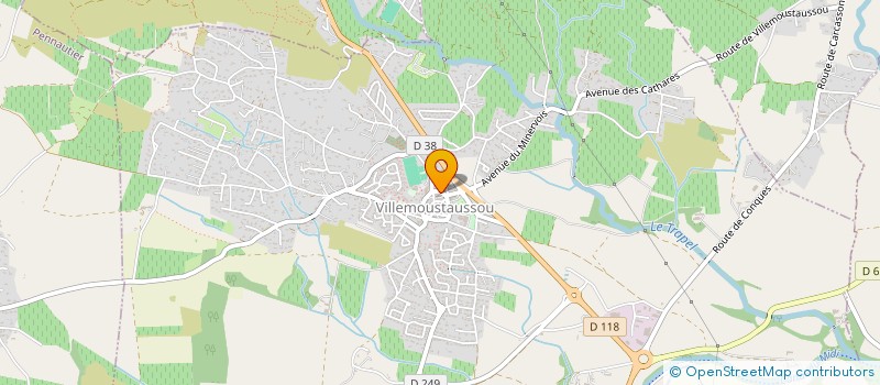 localisation de l'entreprise PETANQUE AUDACIEUSE à VILLEMOUSTAUSSOU