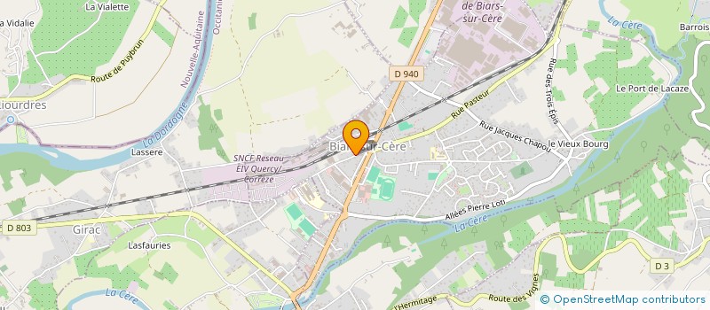 localisation de l'entreprise PETANQUE BIARNAISE  BIARS-SUR-CERE