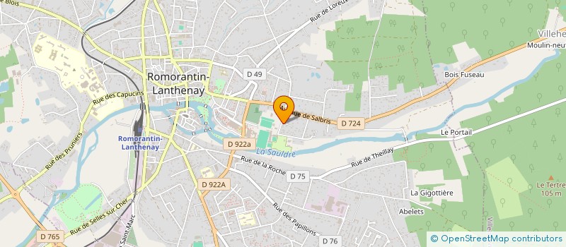 localisation de l'entreprise PETANQUE BOULE ROMORANTINAISE  ROMORANTIN-LANTHENAY