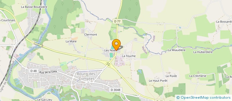 localisation de l'entreprise PETANQUE BOURGCOMPTOISE  BOURG-DES-COMPTES