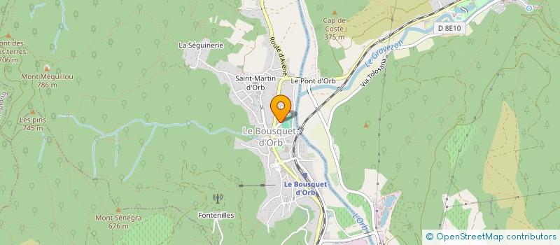 localisation de l'entreprise PETANQUE BOUSQUETAINE  LE BOUSQUET-D'ORB