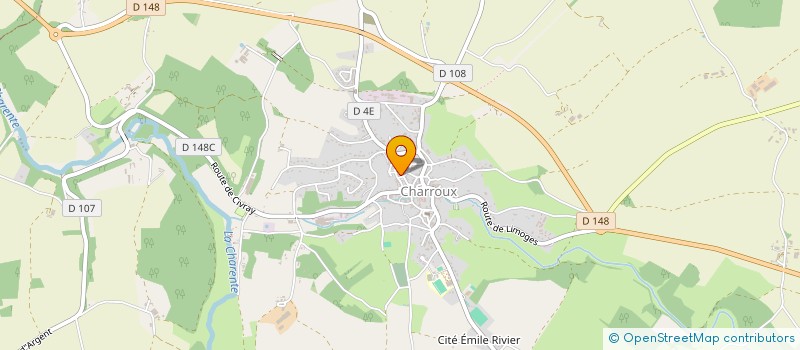 localisation de l'entreprise PETANQUE CHARLOISE  CHARROUX