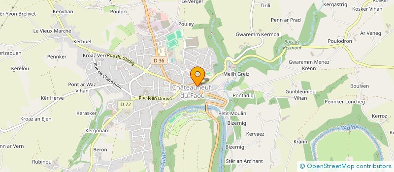 localisation de l'entreprise PETANQUE CHATEAUNEVIENNE à CHATEAUNEUF-DU-FAOU