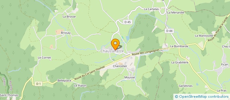 localisation de l'entreprise PETANQUE CHAUSSETERROISE  CHAUSSETERRE