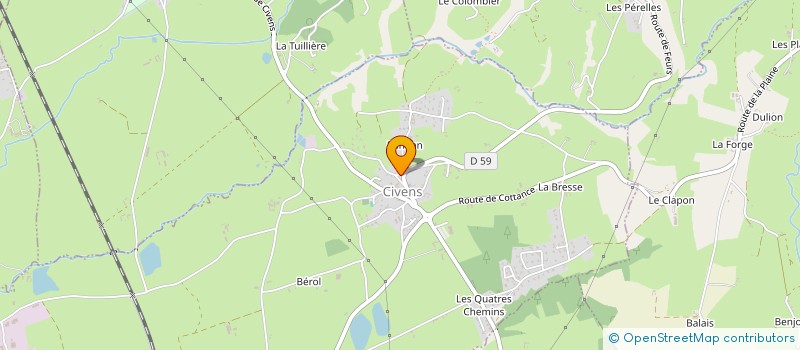 localisation de l'entreprise PETANQUE CIVENSOISE  CIVENS