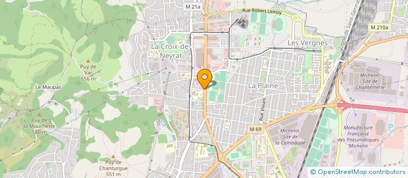 localisation de l'entreprise PETANQUE CLEMENTEL  CLERMONT-FERRAND