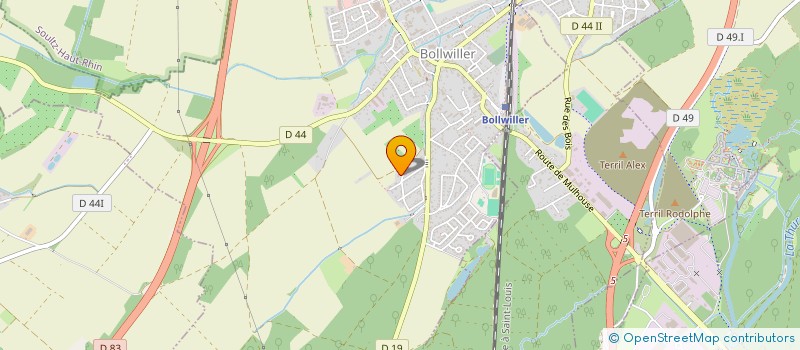 localisation de l'entreprise PETANQUE CLUB BOLLWILLER  BOLLWILLER