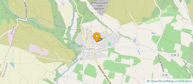 localisation de l'entreprise PETANQUE CLUB CABARDES  MOUSSOULENS