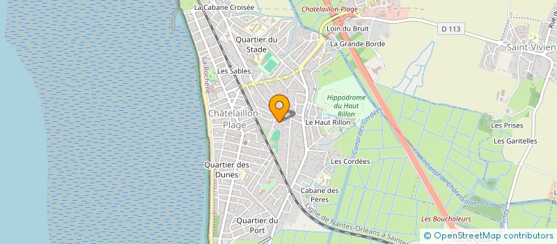 localisation de l'entreprise PETANQUE CLUB CHATELAILLON PLAGE à CHATELAILLON-PLAGE
