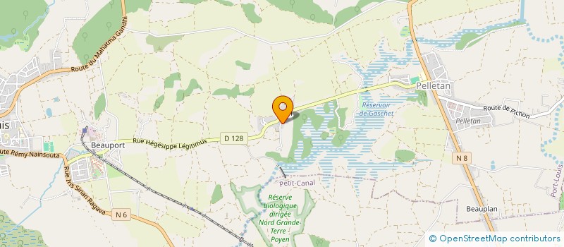 localisation de l'entreprise PETANQUE CLUB DE BELIN  PORT-LOUIS