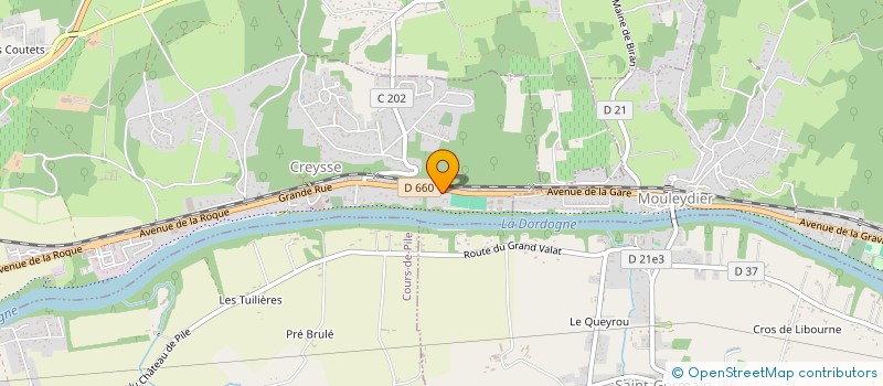 localisation de l'entreprise PETANQUE CLUB DE CREYSSE  CREYSSE