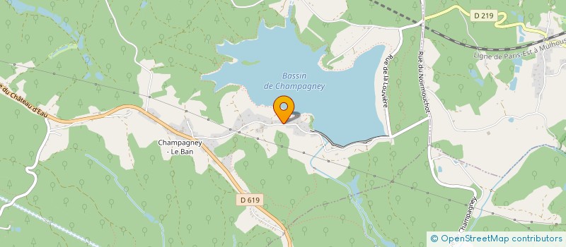 localisation de l'entreprise PETANQUE CLUB DE LA VALLEE DU RAHIN  CHAMPAGNEY