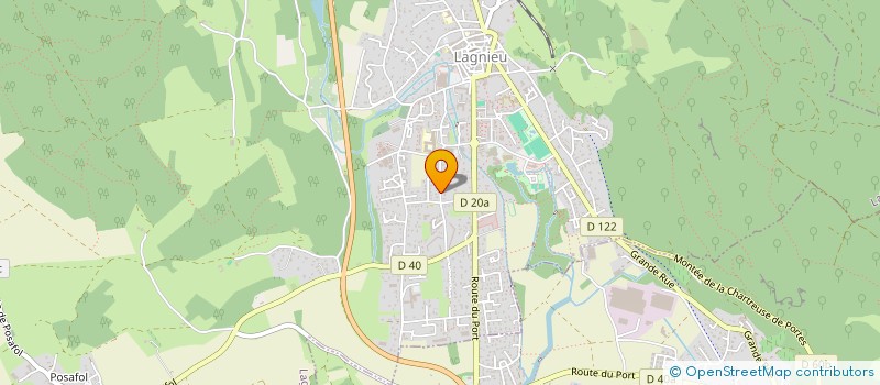 localisation de l'entreprise PETANQUE CLUB DE LAGNIEU  LAGNIEU