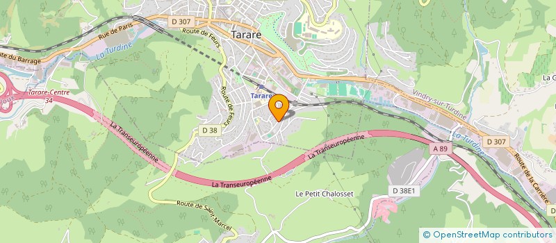 localisation de l'entreprise PETANQUE CLUB DE TARARE à TARARE