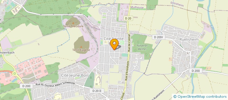 localisation de l'entreprise PETANQUE CLUB DES RETRAITES DE WITTENHEIM-THEODORE  WITTENHEIM