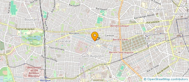 localisation de l'entreprise PETANQUE CLUB EMILE COMBES  BORDEAUX