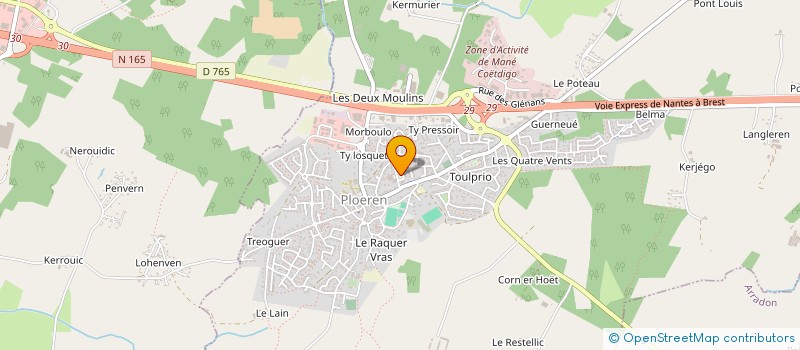 localisation de l'entreprise PETANQUE CLUB PLOERINOIS  PLOEREN
