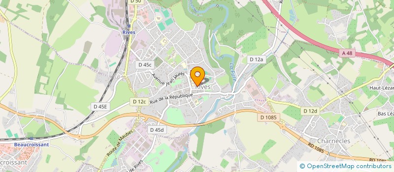 localisation de l'entreprise PETANQUE-CLUB RIVOIS  RIVES