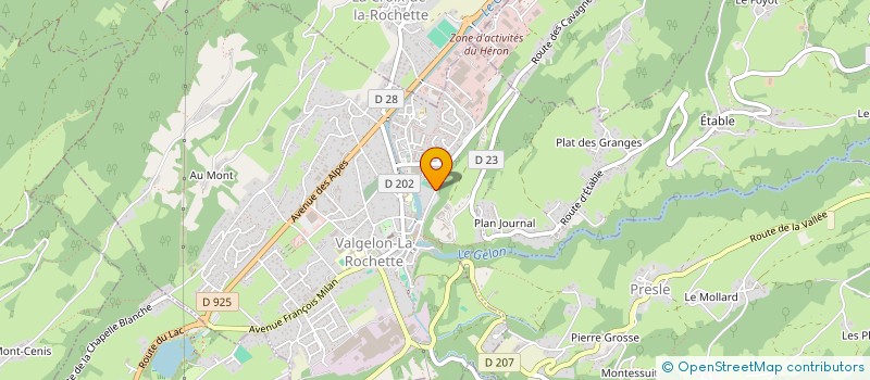 localisation de l'entreprise PETANQUE - CLUB ROCHETTOIS  VALGELON-LA ROCHETTE