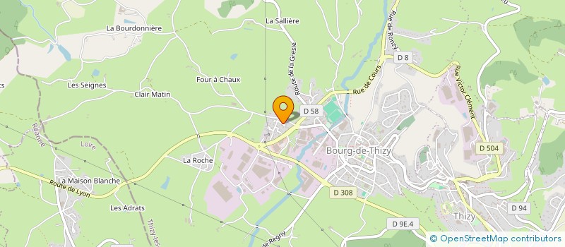 localisation de l'entreprise PETANQUE CLUB THIZY BOURG DE THIZY MARNAND  THIZY-LES-BOURGS