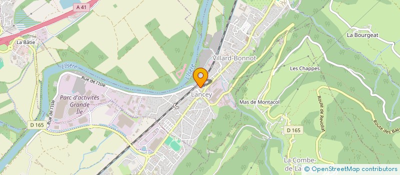 localisation de l'entreprise PETANQUE CLUB VILLARD BONNOT  VILLARD-BONNOT