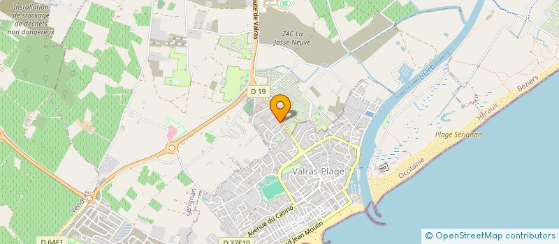 localisation de l'entreprise PETANQUE DE LA MARINE  VALRAS-PLAGE