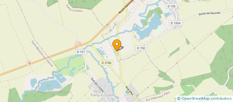 localisation de l'entreprise PETANQUE DE LA VANNE  AIX-VILLEMAUR-PALIS