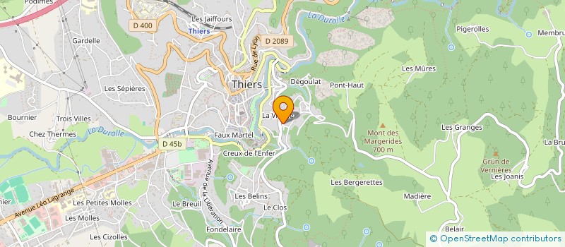 localisation de l'entreprise PETANQUE DE LA VIDALIE à THIERS