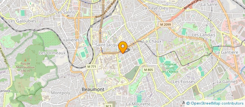 localisation de l'entreprise PETANQUE DE MONTCALM  CLERMONT-FERRAND