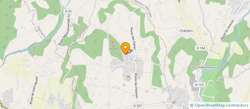 localisation de l'entreprise PETANQUE DE TRIORS  TRIORS