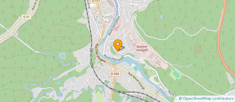 localisation de l'entreprise PETANQUE DU GRD CHAMPS DE MARS  EPINAL