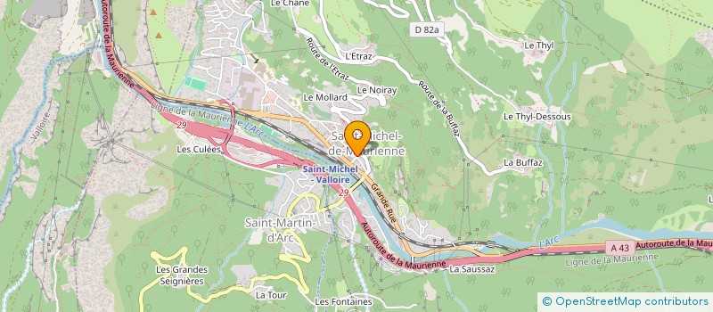 localisation de l'entreprise PETANQUE DU TELEGRAPHE  SAINT-MICHEL-DE-MAURIENNE