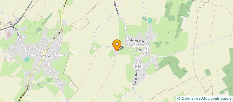 localisation de l'entreprise PETANQUE FEUQUIEROISE  ACHEUX-EN-VIMEU