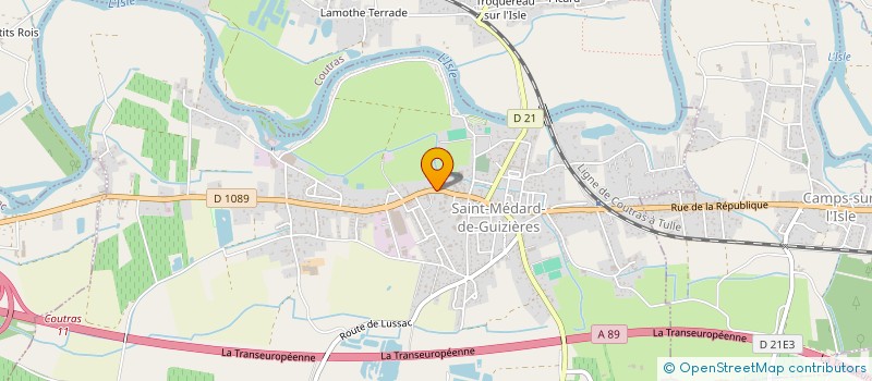 localisation de l'entreprise PETANQUE GUIZIEROISE  SAINT-MEDARD-DE-GUIZIERES