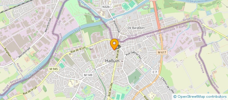 localisation de l'entreprise PETANQUE HALLUINOISE  HALLUIN