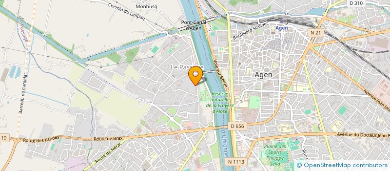 localisation de l'entreprise PETANQUE JOYEUSE  LE PASSAGE