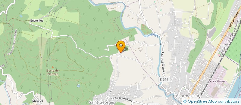 localisation de l'entreprise PETANQUE LES 2 CHENES CHARMES-ST GEORGES LES BAINS  SAINT-GEORGES-LES-BAINS