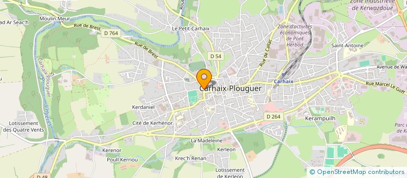 localisation de l'entreprise PETANQUE LOISIR à CARHAIX-PLOUGUER